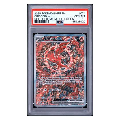 Oricorio ex PSA 10 2025 Pokemon Mega Evolution Black Star Promo Ultra-Premium Collection Card #024