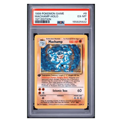 Machamp Holo PSA 6 1999 Pokemon Game 1st Edition Card #8