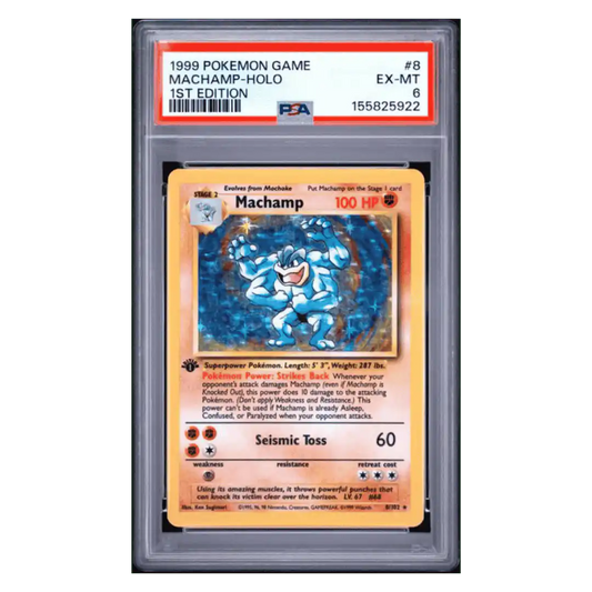 Machamp Holo PSA 6 1999 Pokemon Game 1st Edition Card #8