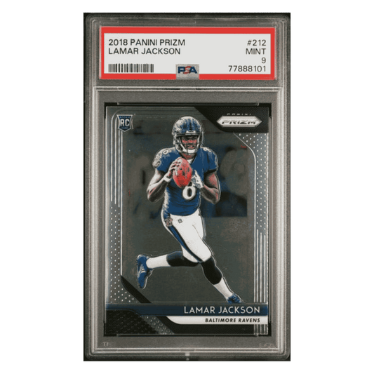 Lamar Jackson PSA 9 2018 Panini Prizm Rookie RC Card #212
