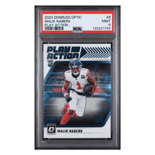 Malik Nabers PSA 9 2024 Panini Donruss Optic Play Action Rookie RC Card #8