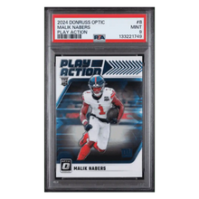 Malik Nabers PSA 9 2024 Panini Donruss Optic Play Action Rookie RC Card #8