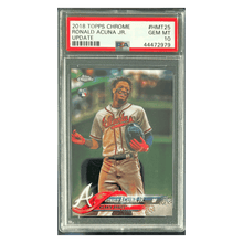 Ronald Acuna Jr PSA 10 2018 Topps Chrome Update Rookie RC Card #HMT25