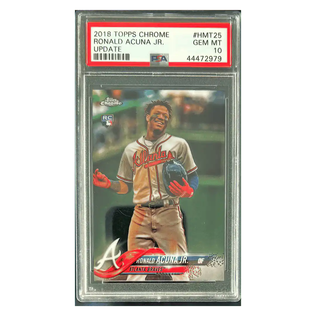 Ronald Acuna Jr PSA 10 2018 Topps Chrome Update Rookie RC Card #HMT25
