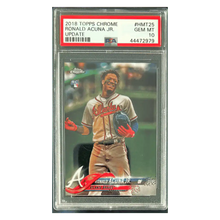 Ronald Acuna Jr PSA 10 2018 Topps Chrome Update Rookie RC Card #HMT25