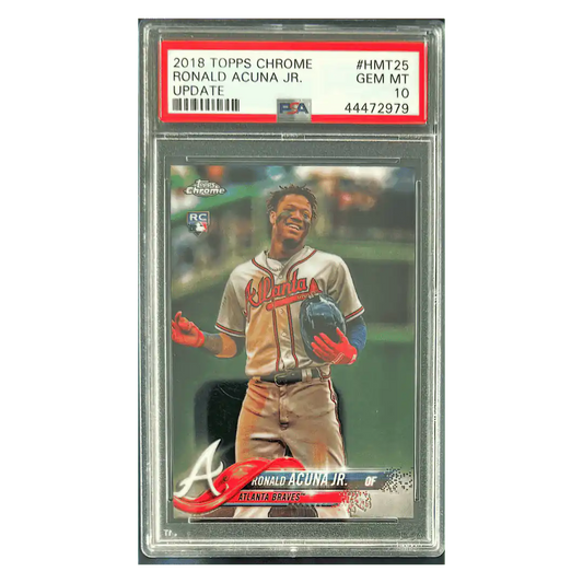 Ronald Acuna Jr PSA 10 2018 Topps Chrome Update Rookie RC Card #HMT25