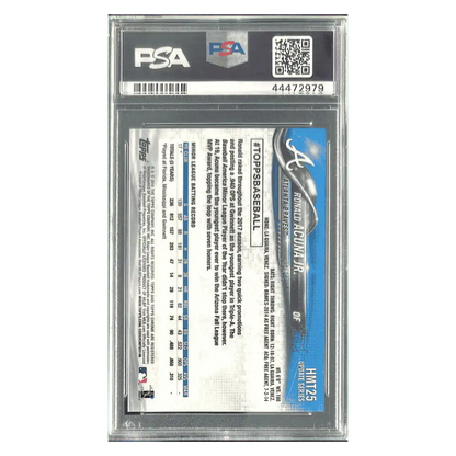 Ronald Acuna Jr PSA 10 2018 Topps Chrome Update Rookie RC Card #HMT25