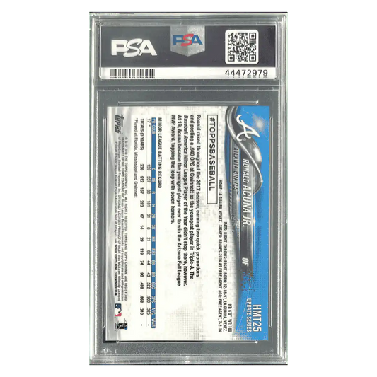 Ronald Acuna Jr PSA 10 2018 Topps Chrome Update Rookie RC Card #HMT25