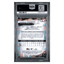 Yoshinobu Yamamoto PSA 10 2024 Topps Finest Rookie RC Card #50