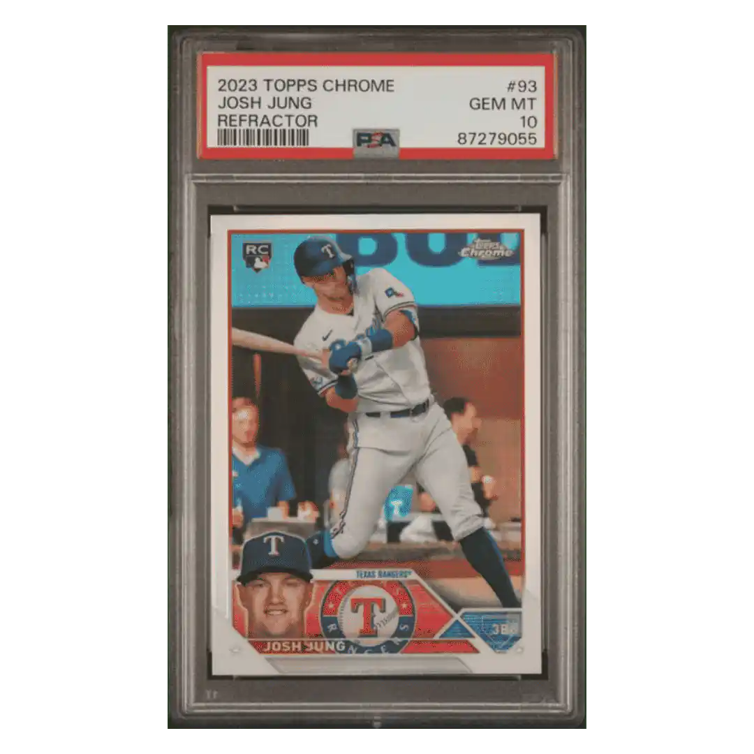 Josh Jung PSA 10 2023 Topps Chrome Refractor Rookie RC Card #93