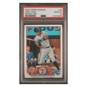Josh Jung PSA 10 2023 Topps Chrome Refractor Rookie RC Card #93