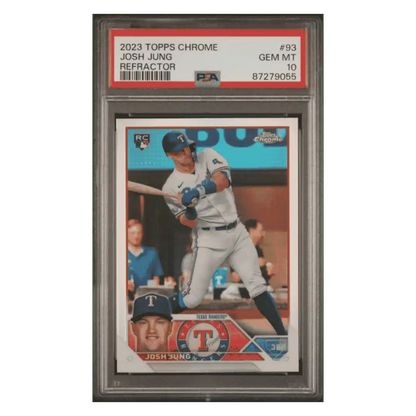 Josh Jung PSA 10 2023 Topps Chrome Refractor Rookie RC Card #93