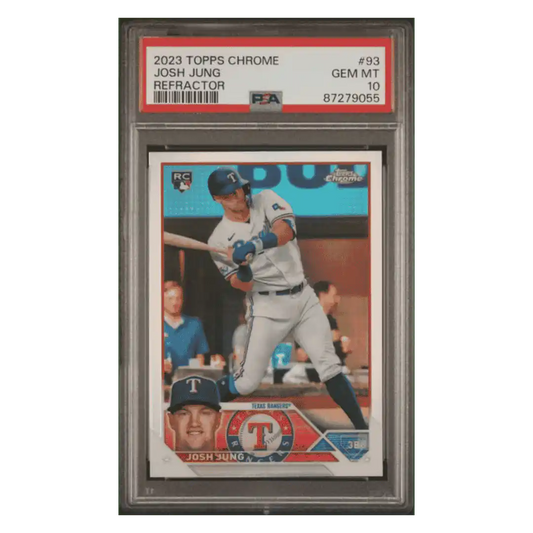 Josh Jung PSA 10 2023 Topps Chrome Refractor Rookie RC Card #93