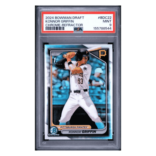 Konnor Griffin PSA 9 2024 Bowman Draft Chrome Refractor Card #BCD22