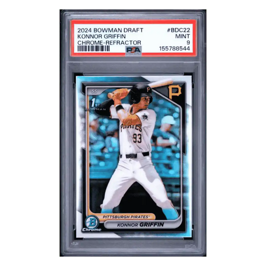 Konnor Griffin PSA 9 2024 Bowman Draft Chrome Refractor Card #BCD22