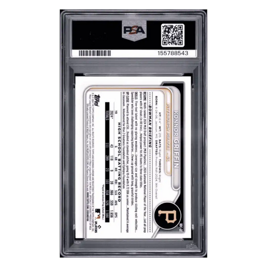 Konnor Griffin PSA 9 2024 Bowman Draft Chrome Purple Refractor #d/ 250 Card #BDC22
