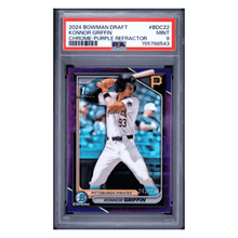 Konnor Griffin PSA 9 2024 Bowman Draft Chrome Purple Refractor #d/ 250 Card #BDC22