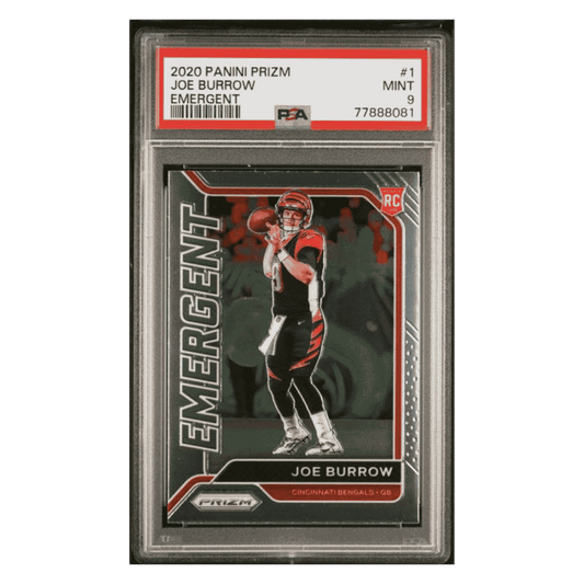Joe Burrow PSA 9 2020 Panini Prizm Emergent Rookie RC Card #1