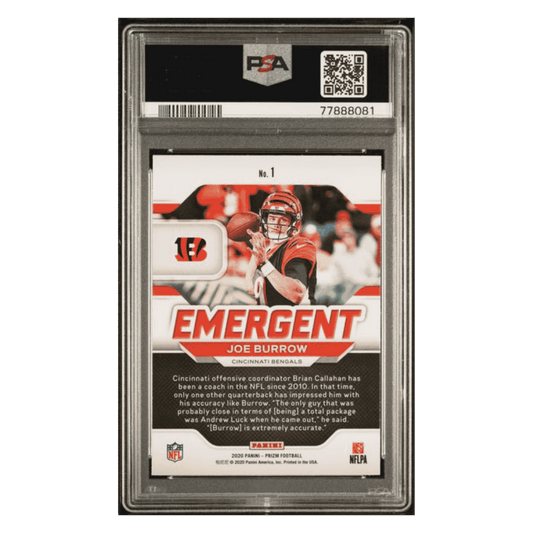 Joe Burrow PSA 9 2020 Panini Prizm Emergent Rookie RC Card #1