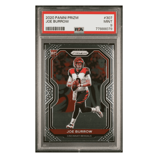 Joe Burrow PSA 9 2020 Panini Prizm Rookie RC Card #307