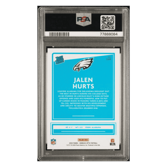 Jalen Hurts PSA 9 2020 Panini Donruss Optic Rated Rookie Card #164