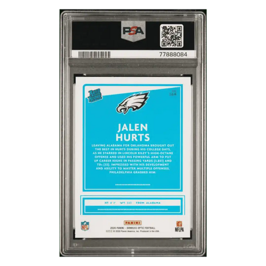 Jalen Hurts PSA 9 2020 Panini Donruss Optic Rated Rookie Card #164