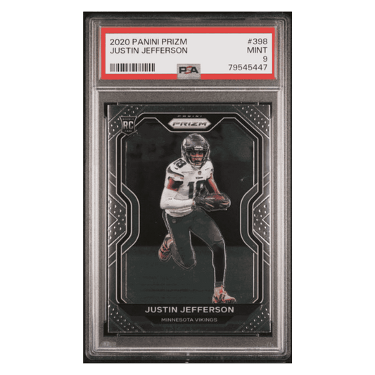 Justin Jefferson PSA 9 2020 Panini Prizm Rookie RC Card #398