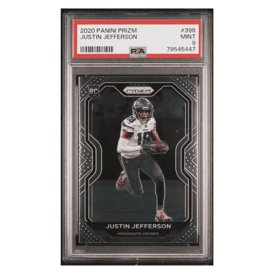 Justin Jefferson PSA 9 2020 Panini Prizm Rookie RC Card #398
