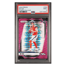 Bo Nix PSA 9 2024 Panini Prizm Purple Pulsar Rookie RC Card #309