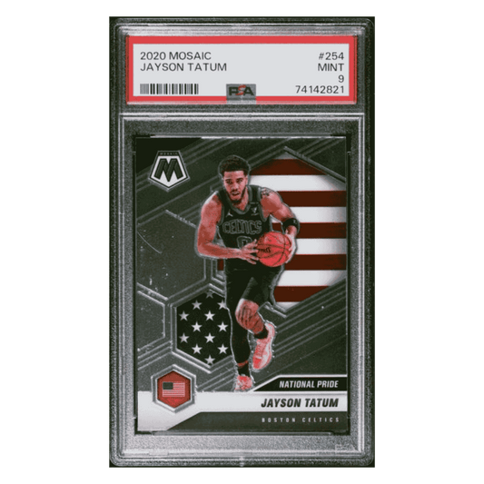 Jayson Tatum PSA 9 2020 Panini Mosaic Card #254