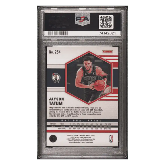 Jayson Tatum PSA 9 2020 Panini Mosaic Card #254