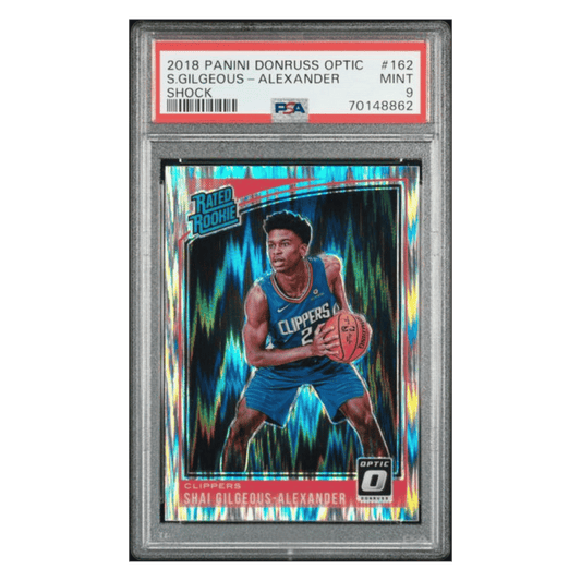 Shai Gilgeous-Alexander PSA 9 2019 Panini Donruss Optic Shock Rated Rookie Card #162