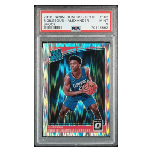 Shai Gilgeous-Alexander PSA 9 2019 Panini Donruss Optic Shock Rated Rookie Card #162