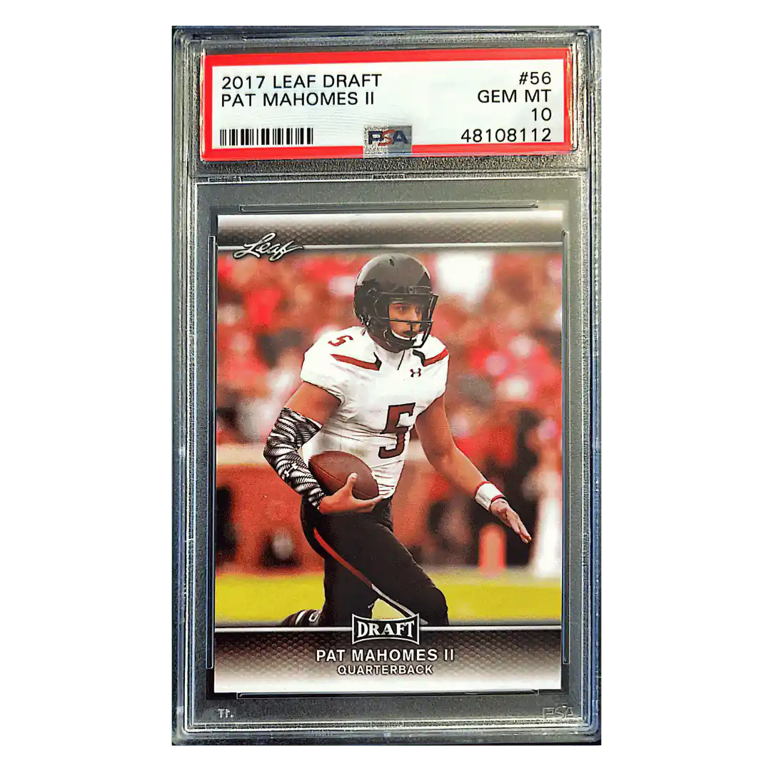 Patrick Mahomes PSA 10 2017 Leaf Rookie RC Card #56