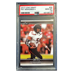 Patrick Mahomes PSA 10 2017 Leaf Rookie RC Card #56