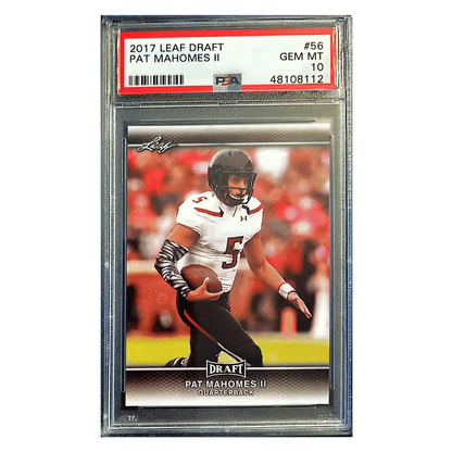 Patrick Mahomes PSA 10 2017 Leaf Rookie RC Card #56