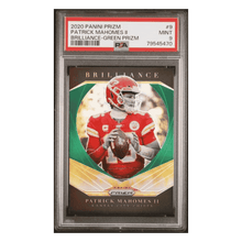 Patrick Mahomes PSA 9 2020 Panini Prizm Brilliance Green Prizm Card #9
