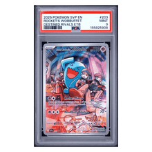 Rocket's Wobbuffett PSA 9 2025 Pokemon SVP Black Star Promo Destined Rivals ETB Card #203