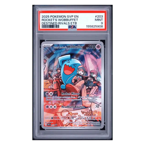 Rocket's Wobbuffett PSA 9 2025 Pokemon SVP Black Star Promo Destined Rivals ETB Card #203