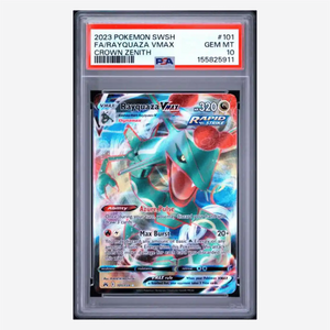 Full Art Rayquaza VMAX PSA 10 2023 Pokemon Sword & Shield Crown Zenith Card #101
