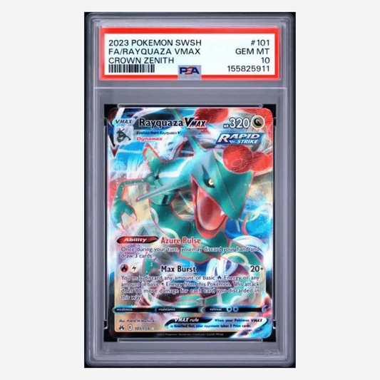 Full Art Rayquaza VMAX PSA 10 2023 Pokemon Sword & Shield Crown Zenith Card #101