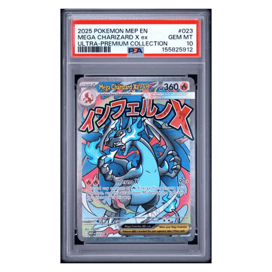 Mega Charizard X ex PSA 10 2025 Pokemon Mega Evolution Black Star Promo Ultra Premium Collection Card #023