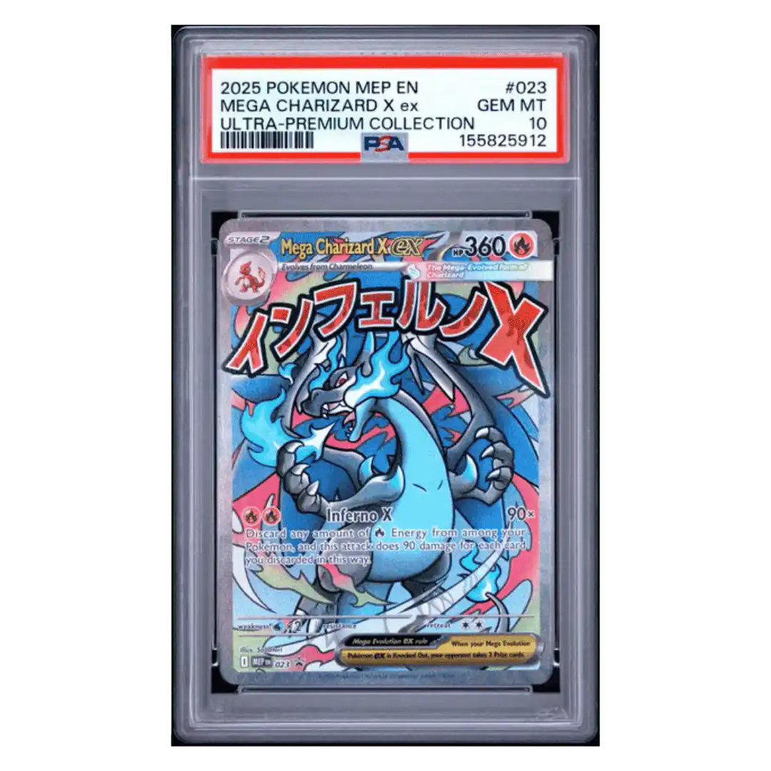 Mega Charizard X ex PSA 10 2025 Pokemon Mega Evolution Black Star Promo Ultra Premium Collection Card #023