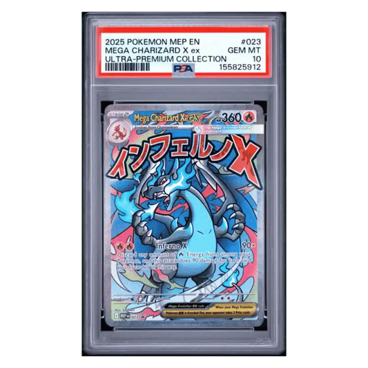 Mega Charizard X ex PSA 10 2025 Pokemon Mega Evolution Black Star Promo Ultra Premium Collection Card #023