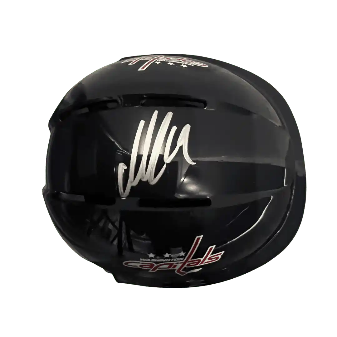 Nicklas Bäckström Washington Capitals Autographed Mini Replica Blue Helmet - JSA COA