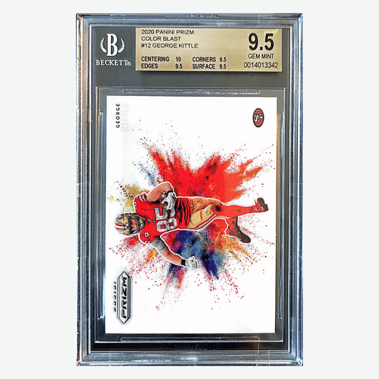 George Kittle BGS 9.5 2020 Panini Prizm Color Blast Case Hit Card #12