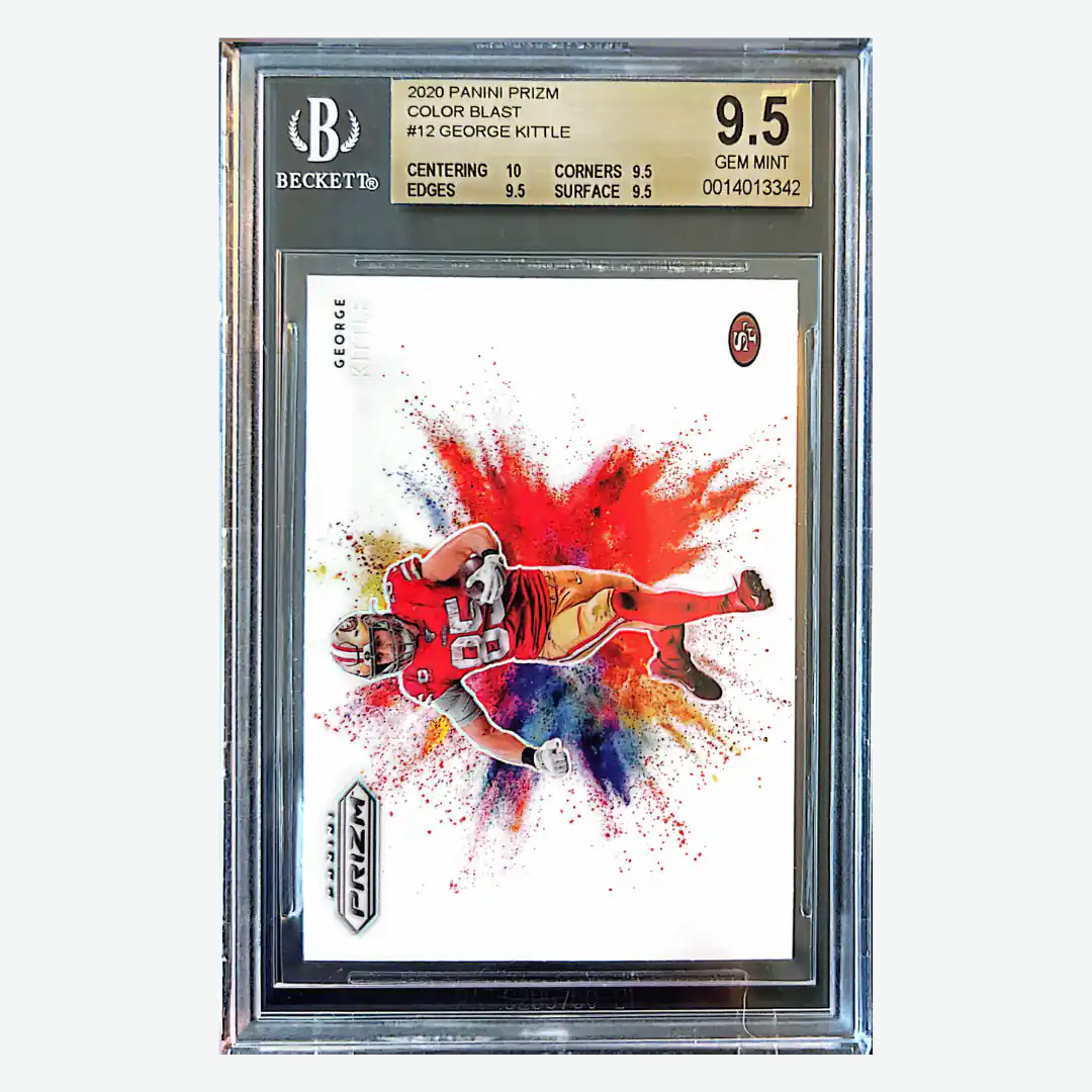 George Kittle BGS 9.5 2020 Panini Prizm Color Blast Case Hit Card #12