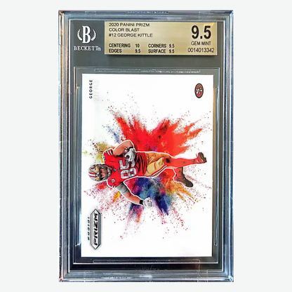 George Kittle BGS 9.5 2020 Panini Prizm Color Blast Case Hit Card #12