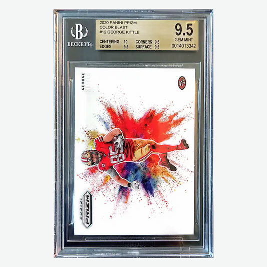 George Kittle BGS 9.5 2020 Panini Prizm Color Blast Case Hit Card #12