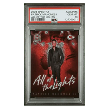 Patrick Mahomes PSA 10 2024 Panini Spectra All of the Lights Card #AOLPMS